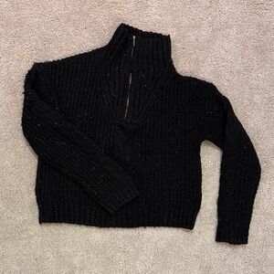 Prana Black Cowl Neck Sweater